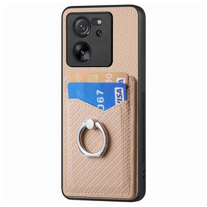 C1-8 For Xiaomi 13T / 13T Pro / Redmi K60 Ultra Case PU+TPU+PC Kickstand Phone Cover with Card Holder