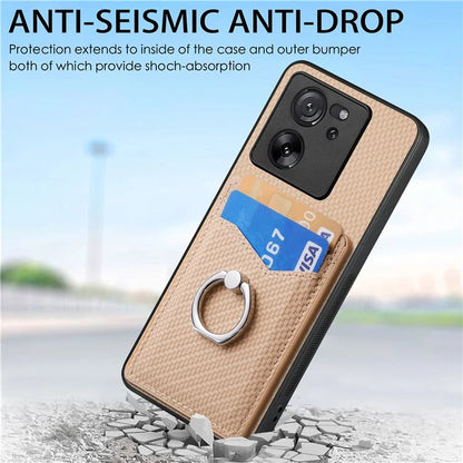 C1-8 For Xiaomi 13T / 13T Pro / Redmi K60 Ultra Case PU+TPU+PC Kickstand Phone Cover with Card Holder