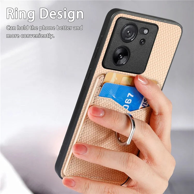 C1-8 For Xiaomi 13T / 13T Pro / Redmi K60 Ultra Case PU+TPU+PC Kickstand Phone Cover with Card Holder