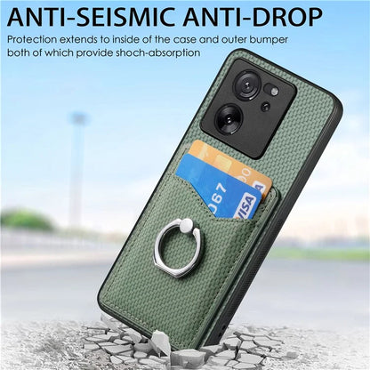 C1-8 For Xiaomi 13T / 13T Pro / Redmi K60 Ultra Case PU+TPU+PC Kickstand Phone Cover with Card Holder