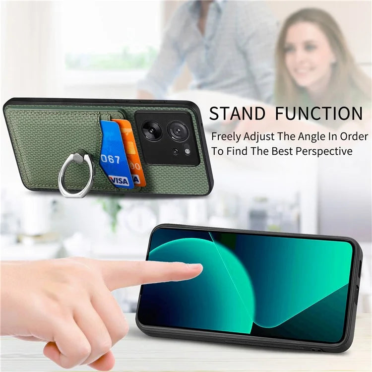 C1-8 For Xiaomi 13T / 13T Pro / Redmi K60 Ultra Case PU+TPU+PC Kickstand Phone Cover with Card Holder