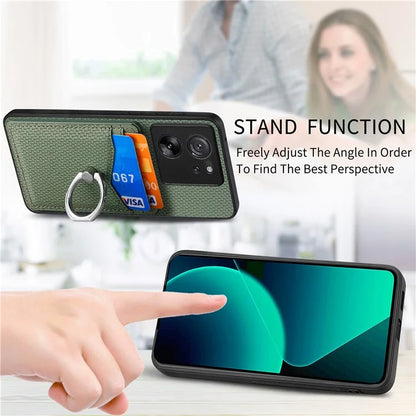 C1-8 For Xiaomi 13T / 13T Pro / Redmi K60 Ultra Case PU+TPU+PC Kickstand Phone Cover with Card Holder