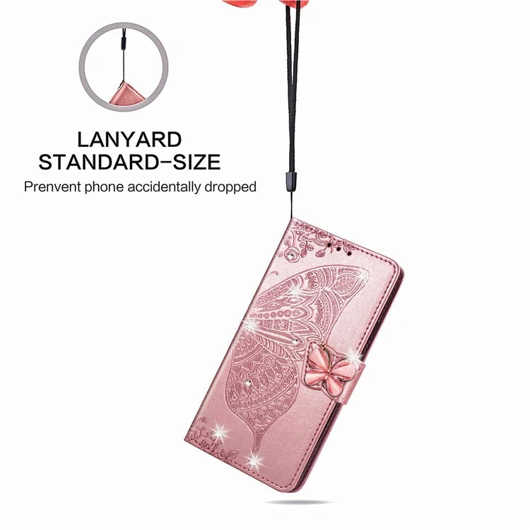 For Xiaomi 13T Pro / 13T / Redmi K60 Ultra Case Butterfly Imprinted Wallet Rhinestone Stand Leather Cover