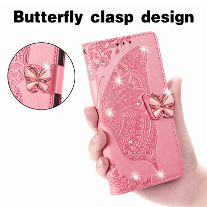 For Xiaomi 13T Pro / 13T / Redmi K60 Ultra Case Butterfly Imprinted Wallet Rhinestone Stand Leather Cover