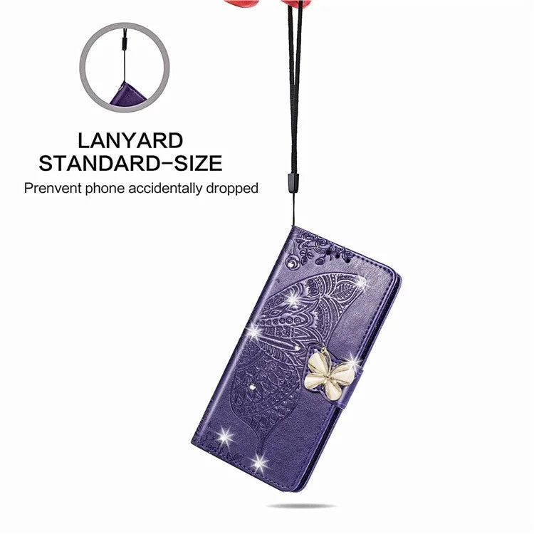 For Xiaomi 13T Pro / 13T / Redmi K60 Ultra Case Butterfly Imprinted Wallet Rhinestone Stand Leather Cover