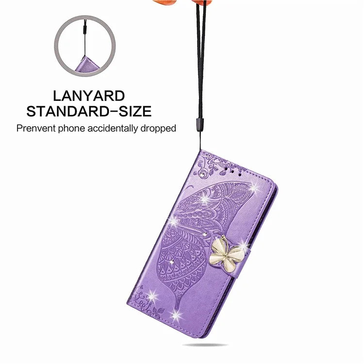 For Xiaomi 13T Pro / 13T / Redmi K60 Ultra Case Butterfly Imprinted Wallet Rhinestone Stand Leather Cover