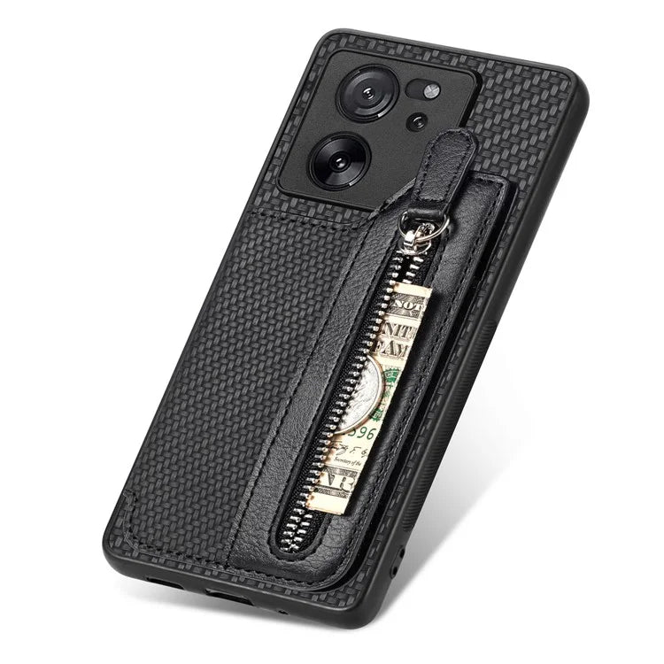 C1-04 For Xiaomi 13T / 13T Pro / Redmi K60 Ultra Wallet Phone Case Kickstand PU+PC+TPU Phone Cover
