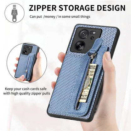 C1-04 For Xiaomi 13T / 13T Pro / Redmi K60 Ultra Wallet Phone Case Kickstand PU+PC+TPU Phone Cover