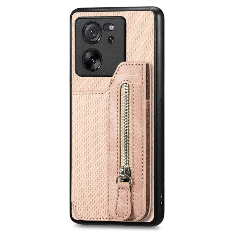 C1-04 For Xiaomi 13T / 13T Pro / Redmi K60 Ultra Wallet Phone Case Kickstand PU+PC+TPU Phone Cover