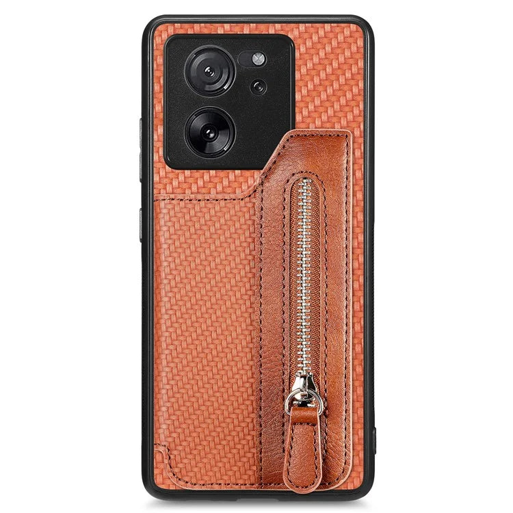 C1-04 For Xiaomi 13T / 13T Pro / Redmi K60 Ultra Wallet Phone Case Kickstand PU+PC+TPU Phone Cover