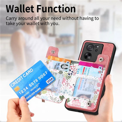 D10 For Xiaomi 13T / 13T Pro / Redmi K60 Ultra Case Kickstand PU+PC+TPU Phone Cover with Zipper Wallet