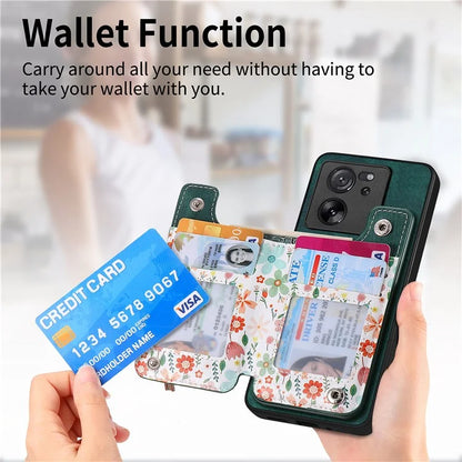 D10 For Xiaomi 13T / 13T Pro / Redmi K60 Ultra Case Kickstand PU+PC+TPU Phone Cover with Zipper Wallet