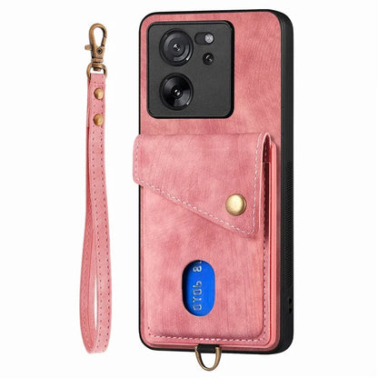 D1 For Xiaomi 13T / 13T Pro / Redmi K60 Ultra Case Card Holder Kickstand PU+PC+TPU Phone Cover