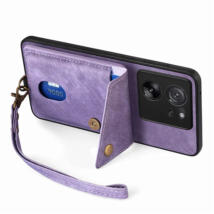 D1 For Xiaomi 13T / 13T Pro / Redmi K60 Ultra Case Card Holder Kickstand PU+PC+TPU Phone Cover