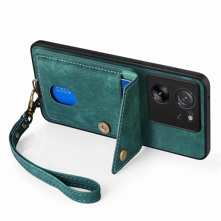 D1 For Xiaomi 13T / 13T Pro / Redmi K60 Ultra Case Card Holder Kickstand PU+PC+TPU Phone Cover