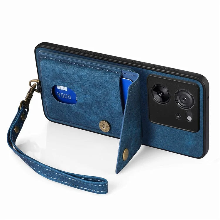 D1 For Xiaomi 13T / 13T Pro / Redmi K60 Ultra Case Card Holder Kickstand PU+PC+TPU Phone Cover