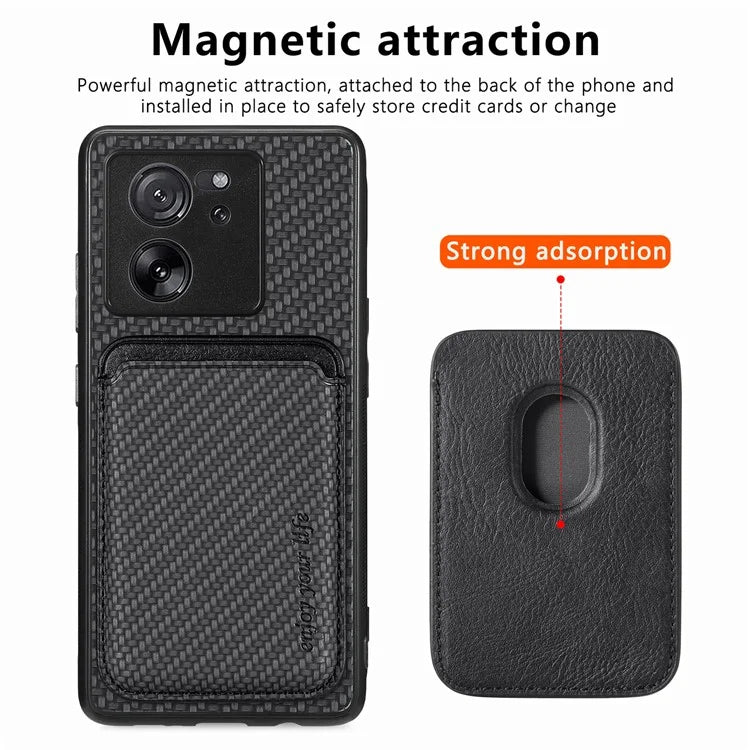 For Xiaomi 13T / 13T Pro / Redmi K60 Ultra Case Magnetic Detachable Card Holder Phone Cover