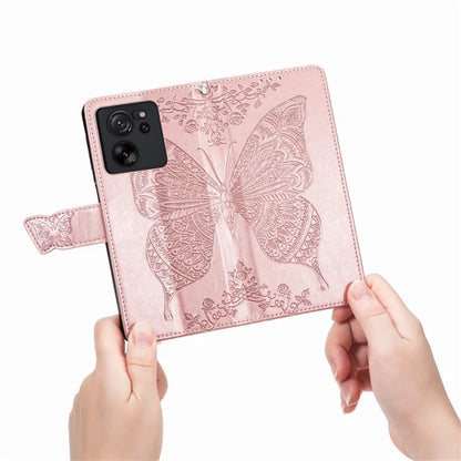 For Xiaomi 13T Pro / 13T / Redmi K60 Ultra Phone Case Butterfly Imprinted Anti-fall Wallet Stand Leather Cover