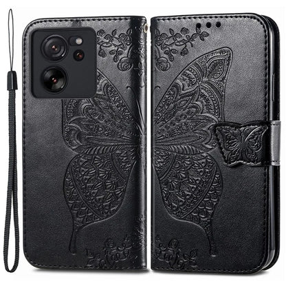 For Xiaomi 13T Pro / 13T / Redmi K60 Ultra Phone Case Butterfly Imprinted Anti-fall Wallet Stand Leather Cover
