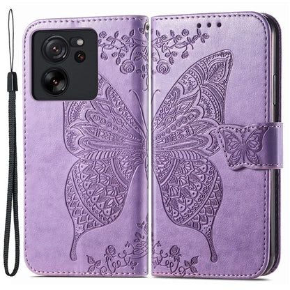 For Xiaomi 13T Pro / 13T / Redmi K60 Ultra Phone Case Butterfly Imprinted Anti-fall Wallet Stand Leather Cover