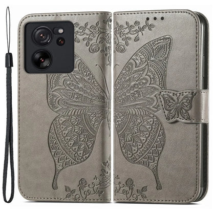 For Xiaomi 13T Pro / 13T / Redmi K60 Ultra Phone Case Butterfly Imprinted Anti-fall Wallet Stand Leather Cover