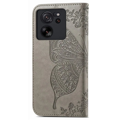 For Xiaomi 13T Pro / 13T / Redmi K60 Ultra Phone Case Butterfly Imprinted Anti-fall Wallet Stand Leather Cover