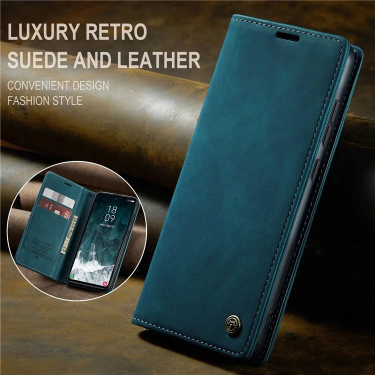 CASEME 013 Series For Samsung Galaxy S23 FE Case PU Leather Stand Folio Phone Cover