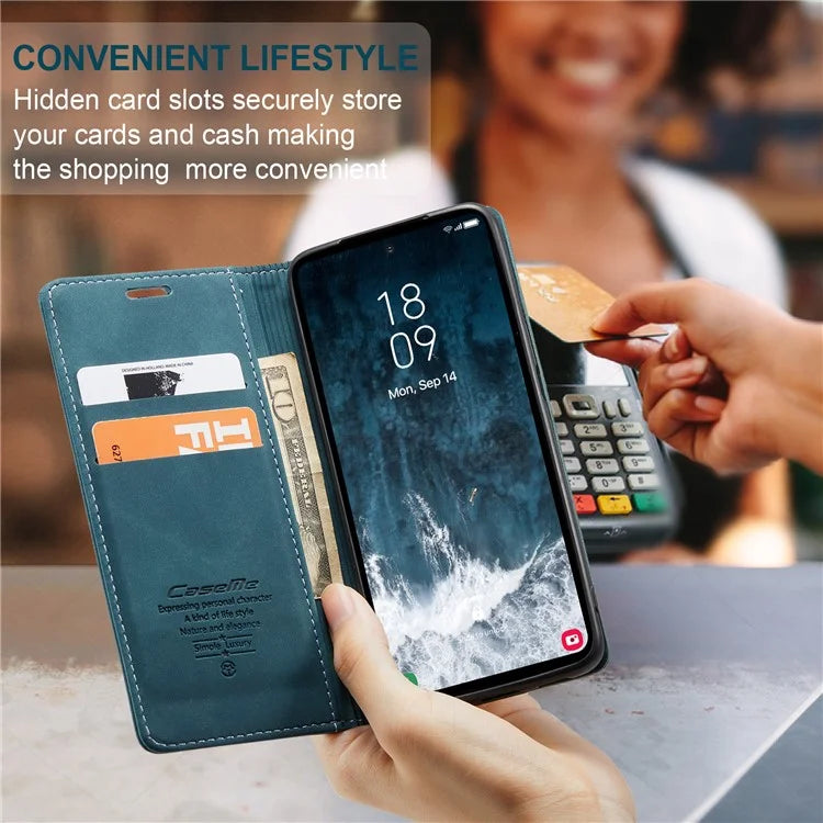 CASEME 013 Series For Samsung Galaxy S23 FE Case PU Leather Stand Folio Phone Cover