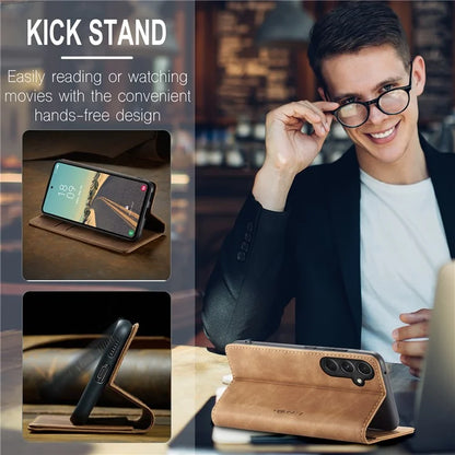 CASEME 013 Series For Samsung Galaxy S23 FE Case PU Leather Stand Folio Phone Cover