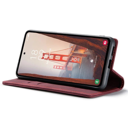 CASEME 013 Series For Samsung Galaxy S23 FE Case PU Leather Stand Folio Phone Cover