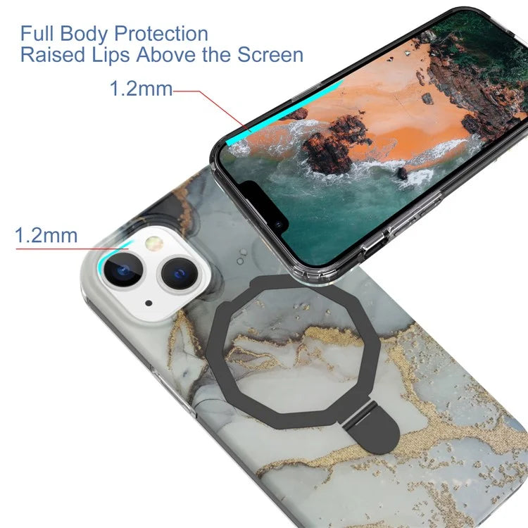 GW018 for iPhone 15 Case Magnetic Anti-drop Cover PC + TPU Phone Protector