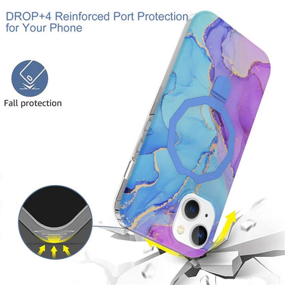 GW18 For iPhone 15 Plus Case Magnetic PC + TPU Kickstand Phone Cover