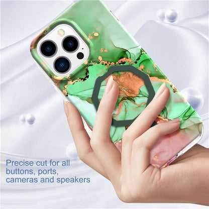 GW18 For iPhone 15 Pro Case IMD Pattern Magnetic PC + TPU Phone Protector