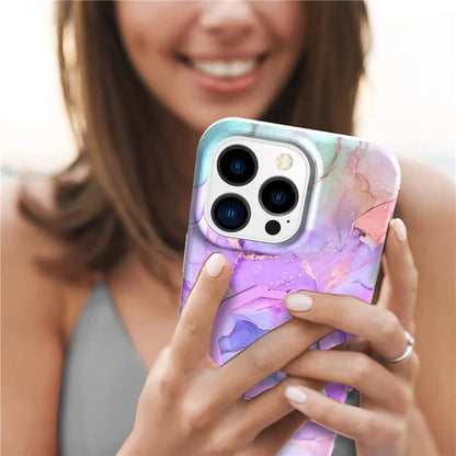 GW18 For iPhone 15 Pro Case IMD Pattern Magnetic PC + TPU Phone Protector