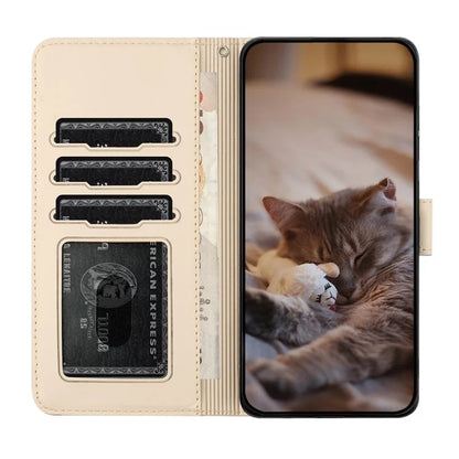 For Samsung Galaxy A05s 4G Case Wall Cats Imprinted PU Leather Wallet Phone Cover with Strap