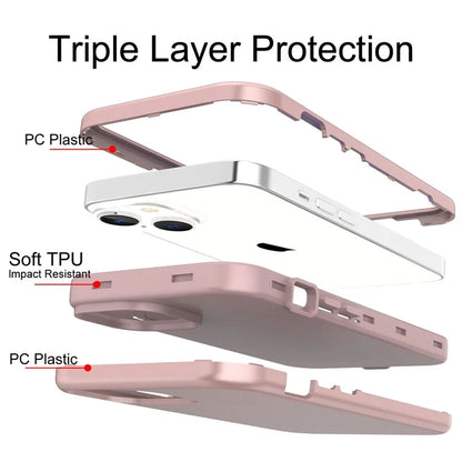GW03 For iPhone 15 Case Rubberized TPU + PC Anti-fingerprint Phone Cover