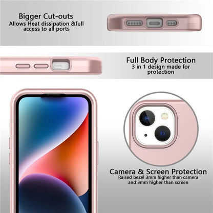 GW03 For iPhone 15 Case Rubberized TPU + PC Anti-fingerprint Phone Cover