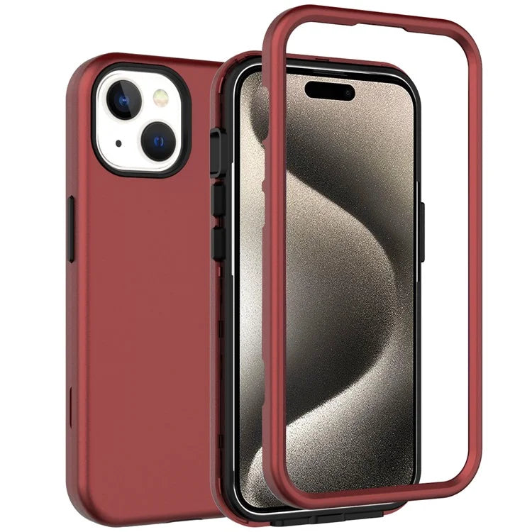 GW03 For iPhone 15 Case Rubberized TPU + PC Anti-fingerprint Phone Cover