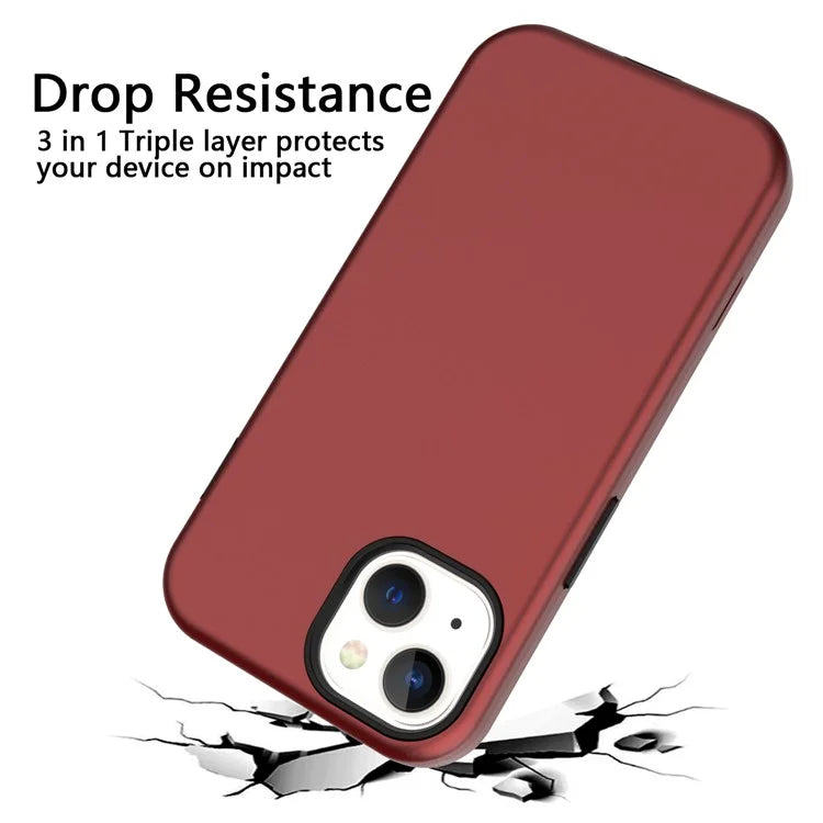 GW03 For iPhone 15 Case Rubberized TPU + PC Anti-fingerprint Phone Cover