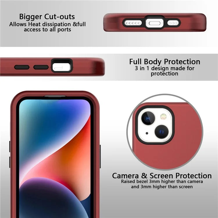 GW03 For iPhone 15 Case Rubberized TPU + PC Anti-fingerprint Phone Cover