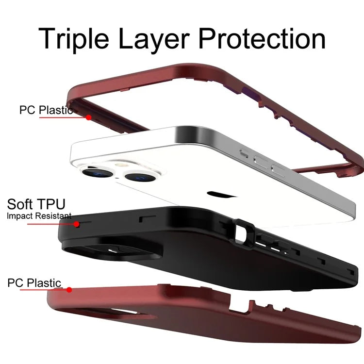 GW03 For iPhone 15 Case Rubberized TPU + PC Anti-fingerprint Phone Cover