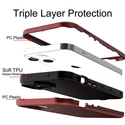 GW03 For iPhone 15 Case Rubberized TPU + PC Anti-fingerprint Phone Cover