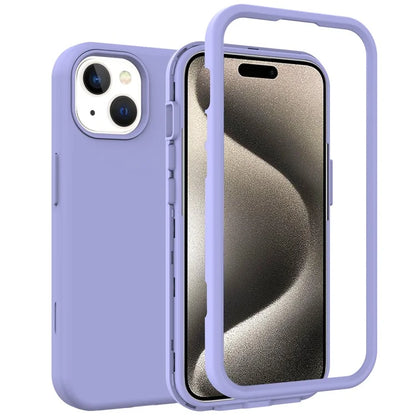 GW03 For iPhone 15 Case Rubberized TPU + PC Anti-fingerprint Phone Cover