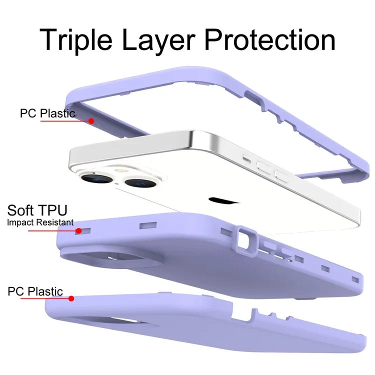 GW03 For iPhone 15 Case Rubberized TPU + PC Anti-fingerprint Phone Cover