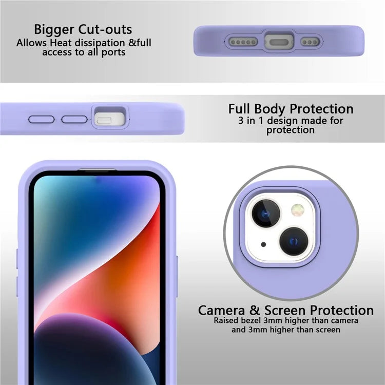 GW03 For iPhone 15 Case Rubberized TPU + PC Anti-fingerprint Phone Cover