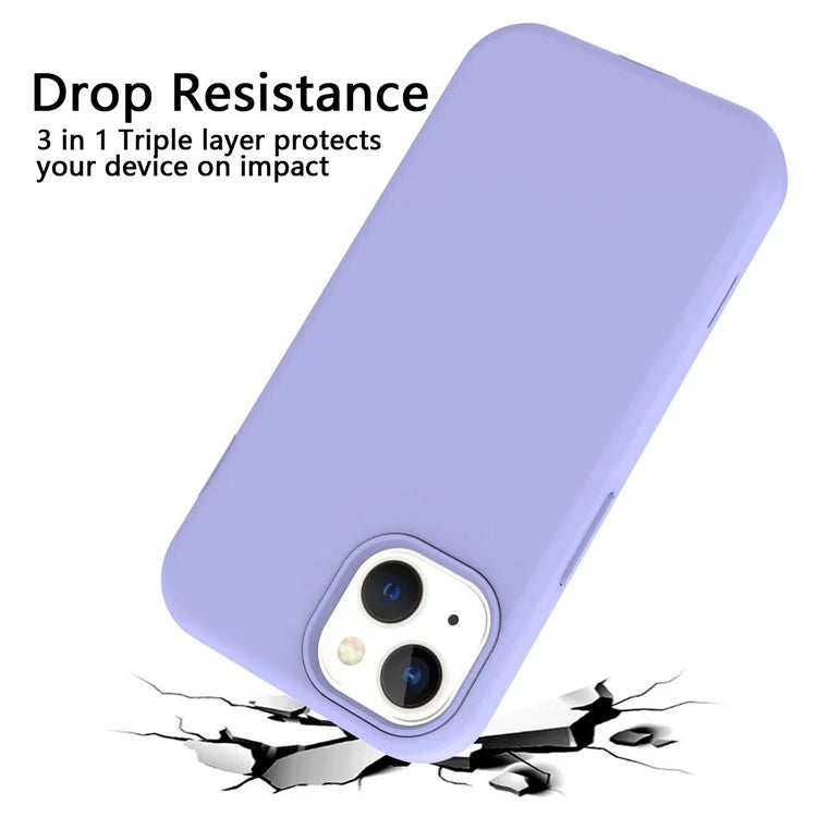 GW03 For iPhone 15 Case Rubberized TPU + PC Anti-fingerprint Phone Cover