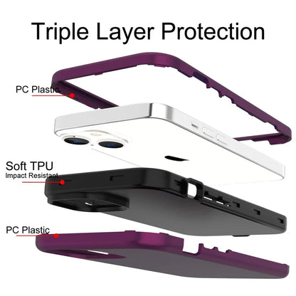 GW03 For iPhone 15 Case Rubberized TPU + PC Anti-fingerprint Phone Cover