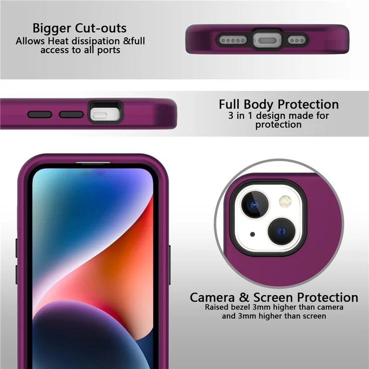 GW03 For iPhone 15 Case Rubberized TPU + PC Anti-fingerprint Phone Cover
