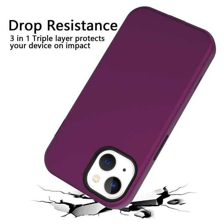 GW03 For iPhone 15 Case Rubberized TPU + PC Anti-fingerprint Phone Cover
