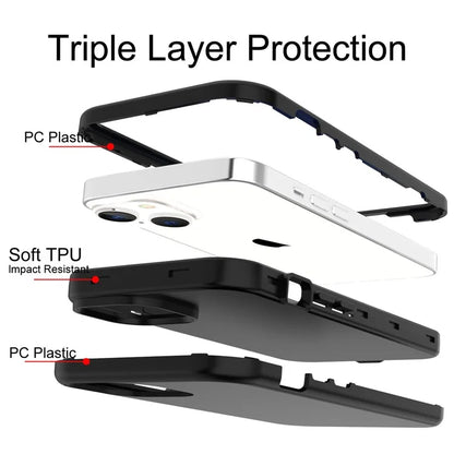 GW03 For iPhone 15 Case Rubberized TPU + PC Anti-fingerprint Phone Cover